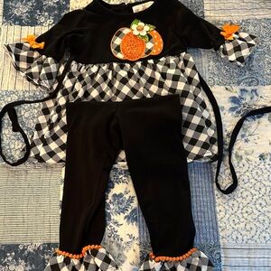 Rare Editions Black and Orange Pumpkin outfit